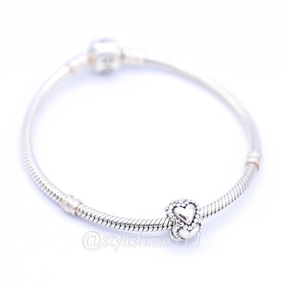 Authentic PANDORA Everlasting Love Charm - Picture 5 of 11